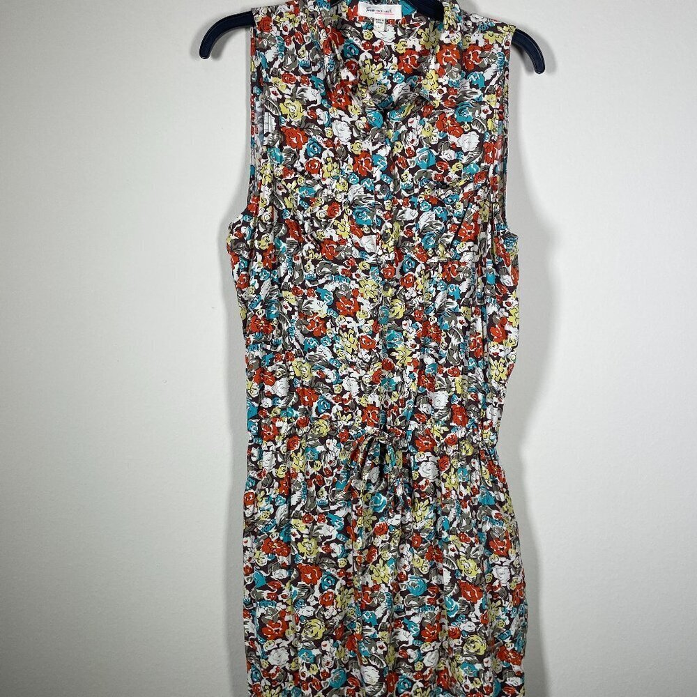 Two by Vince Camuto Women's Sleeveless Tie Front Floral Casual Dress Large!